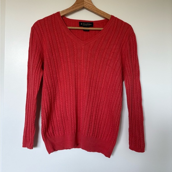 Brooks Brothers Silk/Cashmere V-Neck Sweater | Size Large - Picture 2 of 7